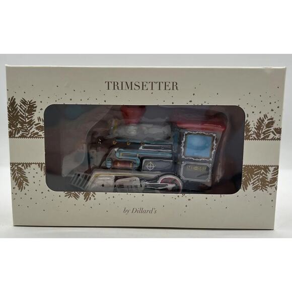 Trimsetter by Dillard's Blown Glass Train Locomotive Ornament U246 - Picture 1 of 3